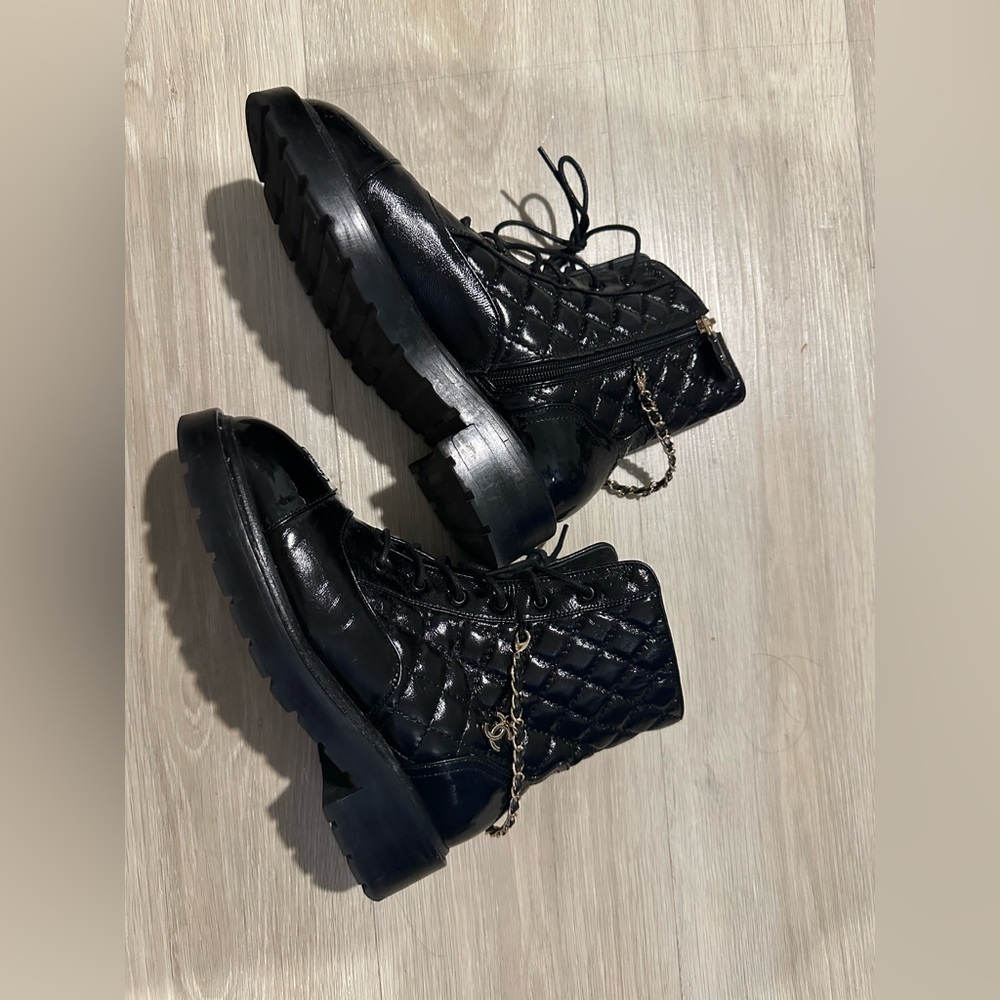 CHANEL Black Boots 36